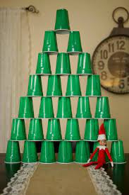 Elf On The Shelf Green Solo Cup Christmas Tree Joeytheelf Christmas Tree Game Holiday Fun Elf On The Shelf
