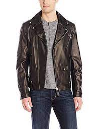 Mackage Men S Fenton Sleek Leather Biker Jacket Black 40 Mens Fashion Style Leather Jacket Outfit Men Leather Jacket Men Mens Leather Bomber Jacket