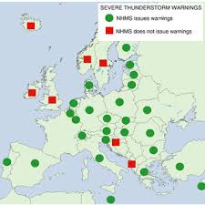 When a severe thunderstorm or tornado warning is issued, they are much smaller and only cover a county or a few counties at one time. Pdf Severe Thunderstorm And Tornado Warnings In Europe