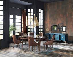luks kavraminin etkili dokular ile bir araya geldigi elegante yemek odasi geometrik cizgileri ile yalin ve keskin bi ev icin yemek odasi takimlari yemek odasi