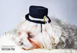 Top Hat For Dog Crochet Pattern Weddingdoghat Tophat Crochetpattern Diyfordog Victoriandoghat Pet Clothes Patterns Dog Clothes Diy Crochet Dog