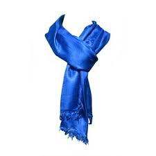 Foulard de luxe en soie sergé pour femme, léger, de haute qualité, musulman, mode féminine, 008. Foulard Femme 100 Soie Sauvage Collection Brillance Bleu Ocean