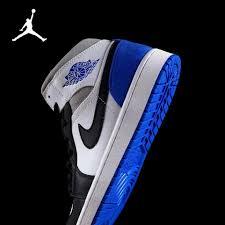 Nike Jordan 1 Mid Se White Black Royal Pin On Gym And Fitness