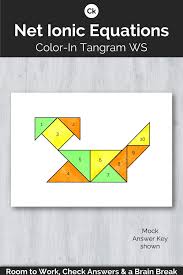 Net Ionic Equations Color In Tangram Activity Print Digital Digital Resource Equations Middle School Chemistry High School Science Teacher