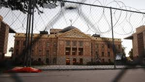 Capitol on thursday, one day after rioters stormed the building. Arizona Protests Razor Wire Fences Separates Protesters Police At Capitol