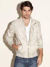Guess Twill Trim Faux Leather Bomber Jacket Mens Outfits Faux Leather Bomber Jacket Faux Leather Bomber