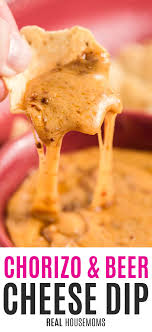 How to make this easy beer cheese dip recipe add the cheese to a food processor and pulse until smooth, then add the other ingredients and pulse until combined. Warm Chorizo Beer Cheese Dip Real Housemoms