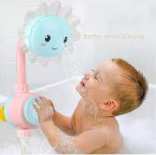 You have to give him a bath with soap and bubbles , give him some toys to play then make his hair and take care of his outfi Baby Funny Water Game Bath Toys Sunflower Shower Faucet Baby Bath Spout Play Swimming Bathroom Toy Summer Bathing Bath Toy Aliexpress