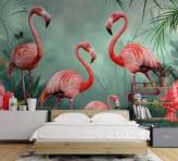 Flamingo Mural Wallpaper | Tropical Elegance and Refinement ...