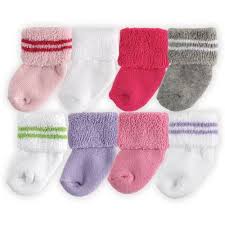 Luvable Friends Newborn and Baby Terry Socks 0-6 Months