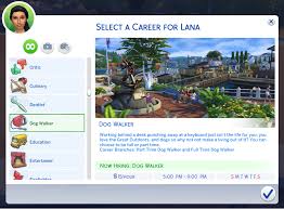 Let's start with something outstanding. Lana Cc Finds Midnitetech Full Part Time Dog Walking Career Sims 4 Jobs Sims 4 Sims 4 Gameplay