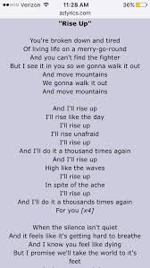 Andra Day Rise Up All We Need Is Hope And For That We Have Each Other Great Song Lyrics Inspirational Songs Rise Up Quotes