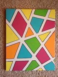Art Project Using Masking Tape Geometric Painters Tape Art Tape Art Masking Tape Art