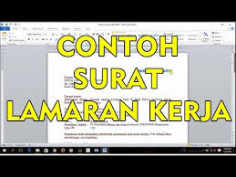 Contoh cv lamaran kerja via email. Contoh Surat Lamaran Kerja Youtube