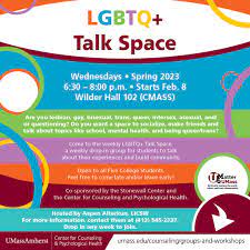LGBTQ+ Talk Space | Center for Counseling and Psychological Health | UMass  Amherst