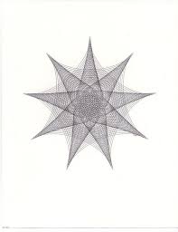 9 Point Star Original Ink Drawing Geometric By Parametricdrawing 50 00 Original Ink Drawing Flower Drawing Ink Drawing