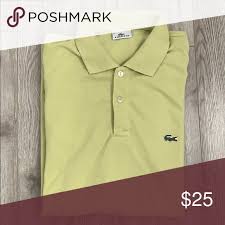 Lacoste Lime Green Polo Short Sleeved Lime Green Color