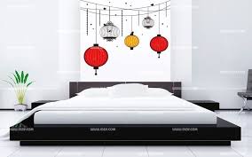 Idees De Maison Tete De Lit Asiatique Stickers Lanternes Asiatiques Stickers Lanternes Murales P Image 92531 Tete De Lit Maison Lit Chinois Lit Maison Du Monde