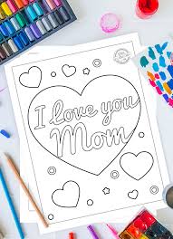 Using these graphics you can create a coloring book for mother's day or create greeting cards for moms by coloring them. Free Download The Sweetest I Love You Mom Coloring Pages