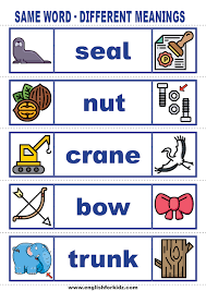 English Vocabulary Cards Words With Multiple Meanings In 2020 Same Word Different Meaning Vocabulary Cards Multiple Meaning Words