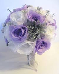 Flowers, petals & garlands └ wedding supplies └ home & garden все категории antiques art baby books & magazines business & industrial cameras & photo cell phones & accessories clothing. Wedding Silk Flowers Bridal Bouquet Lavender Lilac Silver Gray Etsy