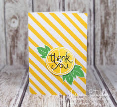 Banner card from little lovelies 02 of 25 Citrus Thank You Card Ink It Up With Jessica Card Making Ideas Stamping Techniques
