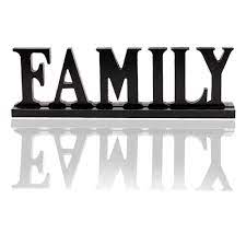 The best diy rustic decor is personalized to you and your family. Amazon Com Yk Decor Wooden Family Words Decorative Sign Free Standing Table Top Decoration Cutout Wood Letter Art Home Decor Black Musical Instruments