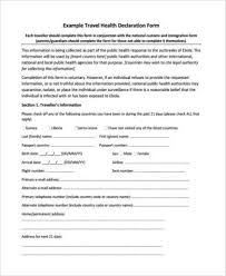 The cost is usd 15 a day (subject to change). Free 9 Sample Health Declaration Forms In Ms Word Pdf Excel