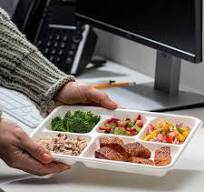 5 Compartment Plates Eco-Friendly 100% Compostable Disposable Sugarcane 10  inch Paper Trays