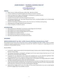 Jason Munday Technical Business Analyst Cv