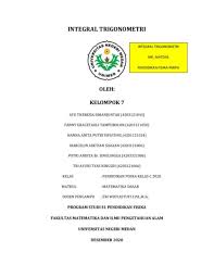 Jun 30, 2021 · integral trigonometri rumus integral cos soal pembahasan integral trigonometri adalah hasil kebalikan dari turunan trigonometri. Integral Trigonometri Hanna Sipayung Flip Pdf Anyflip