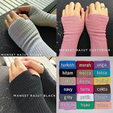 Handsock Manset Rajut Rp 11 000 Handsock Atau Manset Tangan Dengan Bahan Rajut Yang Sedang Trendy Dilengkapi Lubang Untuk Jari J Rajutan Manset Benang Rajut