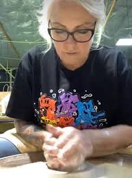 So I work as an art teacher for adults with learning disabilities and  complex medical needs. I have brought a small pottery wheel for home and  this is my daughters first pottery