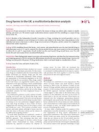 Pdf Drug Harms In The Uk A Multi Criterion Decision Analysis