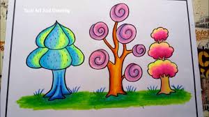 Dengan mengusung sistem ulir, crayon grasp tidak mudah patah dan menjaga tangan tetap bersih waktu mewarnai. Cara Menggambar Dan Mewarnai Gradasi Pohon Dengan Crayon Oilpastel Drawing Tree Youtube