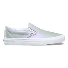 Black And Grey Slip On Vans Womens Muted Metallic Slip On Grey Slip On Vans Slip On Shoes