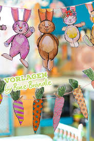 Hasengirlande Von Bine Brandle Vorlagen Bines Shop Com In 2020 Ostern Hasen Basteln Osterhasen Selber Basteln Osterdeko Selber Basteln