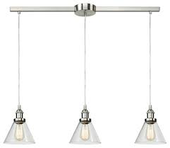 Industrial 3 Light Kitchen Island Lighting Glass Pendant Lights Industrial Kitchen Island Lighting By Claxy