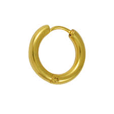 These won't poke my neck or catch in my nice earrings. Buy Sarah Small Round Shape Gold Color Steel Hoop Earring For Men At Amazon In