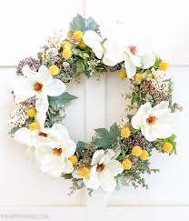 11 silk magnolias pink artificial flowers magnolia flower pink. Diy All Season Greenery Magnolia Wreath The Happy Housie