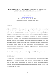 Dzikir al matsurat pagi bacaan dan terjemahan bahasa indonesia. Pdf Konsep Tadabbur Al Quran Melalui Penggunaan Shahid Al Quran Dalam Kitab Tashil Nayl Al Amani