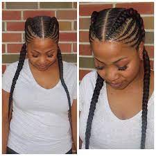 Feed in braids with colour.this is a beautiful cherry red hair styled as thick and thin braids. 56 Feed In Braids Ideas Feed In Braid Natural Hair Styles Hair Styles