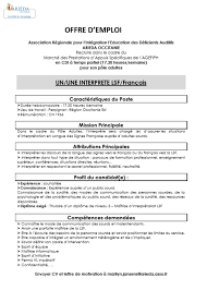 Dès lors, vous pourrez avoir l'ensemble des informations. Offre D Emploi Arieda Occitanie