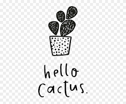 Small commercial use is allowed Cactus Png Transparent Image Cute Black And White Prints Clipart 588508 Pikpng