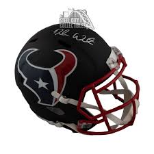 The latest football helmets deliver up the right blend of protection and playability. Deshaun Watson Autographed Texans Flat Black Full Size Football Helmet Bas Steel City Collectibles