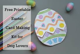 How do you design your own christmas card? Free Printable Easter Card Making Kit For Dog Lovers Kol S Notes