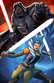 Star Wars Darth Vader V Ashoka Star Wars Poster Star Wars Art Star Wars Poster Art
