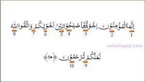 Sebagaimana surat al hujurat secara keseluruhan, ayat 13 ini juga termasuk madaniyah. Hukum Tajwid Surat Al Hujurat Ayat 10 Sobat Ngaji