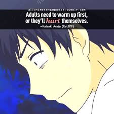 Adults Need To Warm Up First Or They Ll Hurt Themselves Kaizaki Arata Relife Manga Quotes Anime Quotes Character Quotes