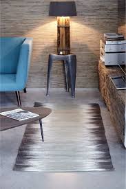 Tie Dye Wool Rug In Blue Available In Sizes 55 X 120 Cm 70 X 200 Cm 140 X 200 Cm 200 X 300 Cm Also Available In Black Whi Interior Rugs Rugs Wood Tile